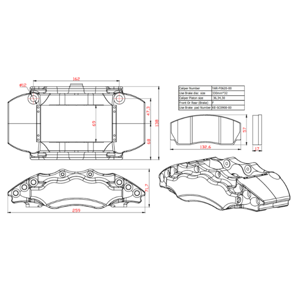 Front BBK- Medium 6-piston (17